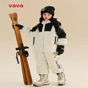 주니어 스키복 썰매 보드 방한복 남아 여아 상하의 세트 키즈