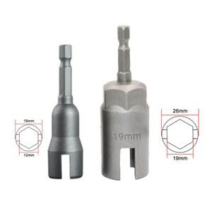 인치소켓 슬롯형 너트 드라이버 소켓 슬리브 렌치 도구 패널 너트용 4인치 육각 섕크 아이 나사 후크 볼트