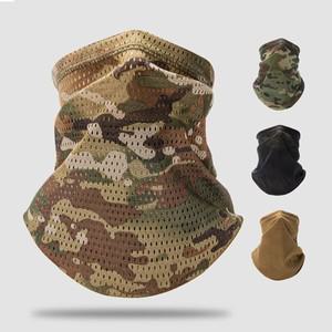 대형 메쉬 방풍 넥커치프 카모 마스크 넥 게이터 커버 페이스 반다나 썬 쿨 통기성 사이클링 하이킹 캠핑