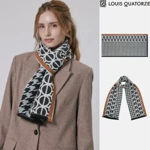 루이까또즈 캐시미어 빈티지체크 울 혼방 머플러 2BHW571 목도리