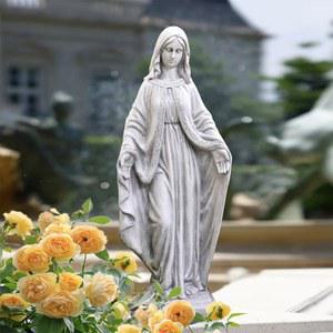 성모상 80 01cm 축복의 상 없 내후성 바닥 종교 빈티지 장착 실외 감사절 MGO 배터리 정원 조각 조각상 그레이