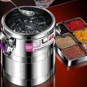 냉장 육수통 업소용 수정과 버킷 보냉통 냉커피 식혜