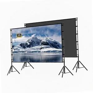 빔프로젝트 스크린 스탠드 150 야외 뒷면 인치 흰색) 150인치(앞면 삼각대 흰색 180