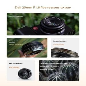 SGimage 25mm F1.8 카메라 렌즈 APS-C 광각 소니 E Z 후지 XF 캐논 EF-M M4/3 L 마운트