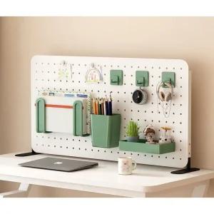 Tomarsy 테이블 페그보드 수납 타공판 DIY 책상 타공판보드 메쉬보드 클램프 타입 +스탠드형 720x360