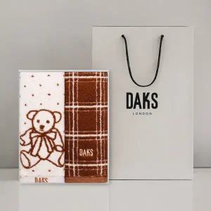 [롯데백화점]닥스타올 닥스 브라운테디체크세면2매