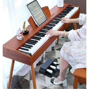 우드 전자피아노 디지털 연습용 우드피아노 전자 취미 입문 프레임 핑크 건반 편곡 연한