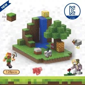 마인크래프트 자석 블럭 128피스 마그네틱 큐브 피규어 장난감 세트
