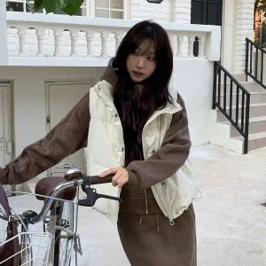 |CMJ6A67|여성 초경량 덕다운 패딩 조끼 아방핏 심플 디자인