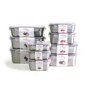 스텐 304 냉장고 정리 밀폐통 반찬통 2L 7호 사각