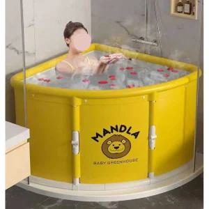 일본식욕조 이동식 사우나 편백나무 접이식 반신욕기