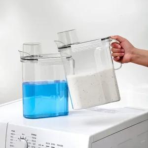 세탁세제 디스펜서 3L 대용량 욕실 액체 가루 세제통 섬유유연제 보관함