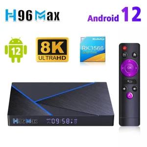 셋톱박스 스마트 TV 박스 쿼드 코어 4K 24G 5G 와이파이 BT40 1000M LAN 8GB 64GB H96max V56 안드로이드 1