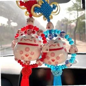 은플 자동차 부적 룸미러걸이 복고양이 차걸이 액세서