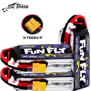 TATTU FUNFLY RC 헬리콥터 쿼드콥터용 LiPo 배터리 FPV 레이싱 드론 부품 4s  14.8V 1300mAh 100C