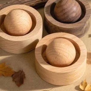 볼 우드 디퓨저 / 호두나무 원목 아로마오일 확산목 발향기 방향제 차량용 인테리어