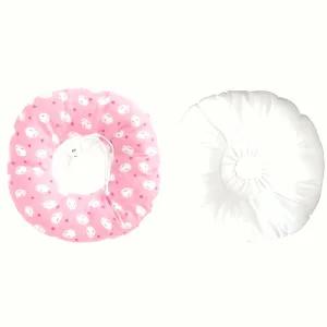 반려동물 도넛 쿠션 넥카라 핑크래빗 L 애완동물 베개 목 보호대 반려 인형 원형 패드