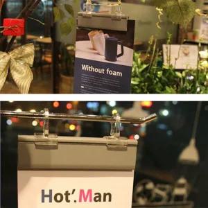 걸이용 자석홀더 3개종이꽂이 홍보물 전단지 안내대 웰컴보드다관절집게 POP 가격표 마트 관집게 매장전시