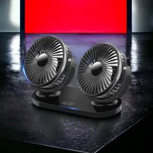 베르 차량용선풍기 Black 용써큘레이터차량용서 카팬 용선풍기 쿨링 무드등 각도조절 숭풍구거치 시원한 미