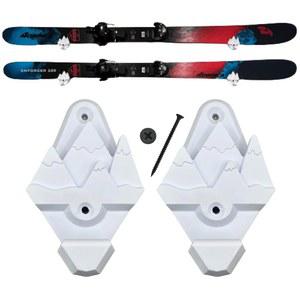 혁신적인 3D 프린팅 스노우 스키 월 마운트, 랙, 스페이스 세이버, 유니버설 겨울 스포츠 스토리지(트루 화이트)