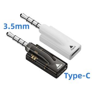 [호환품]USB C 유선 헤드폰용 Type-C 암-3.5mm 수 오디오 어댑터 변환기 자동차 휴대폰 핸드폰용 소형 동글