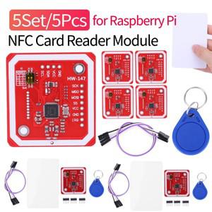 커넥터RFID 무선 리더 라이터 모듈 NFC 카드 라즈베리 파이용 13.56MHz V3 사용자 키트 PN532 5 세트