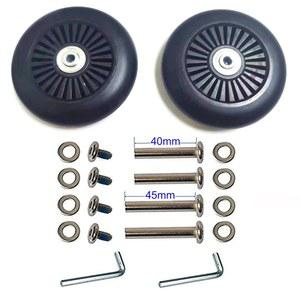 [미국배송] 수하물 캐리어 교체 휠 1쌍/2개 87MM/100MM 6MM 베어링 수리 키트가 있는 THK24MM 고무 야외 인라인 스케이트 휠(OD87XTHK24MM/3.42X0.94인치)