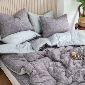 갤러리아 리빙홈 모던 극세사 차렵 침구세트 Q (이불 + 매트 + 베개커버 )