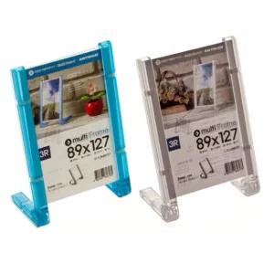 멀티프레임 단면L자형 89x127 소형 4개 3R사이즈홍보판 안내판 보대 카탈로그 전시대양면꽂이 메뉴판 테이