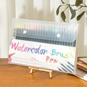 수채화 브러쉬 펜 색붓 캘리 그라피 아트 손글시