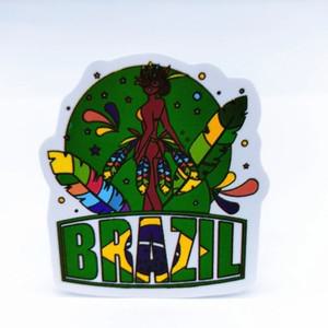 브라질리언 해변 축구 삼바 댄스 벽 스티커 남아메리카 어트랙션 DIY 수하물 스케이트보드 그래피티 데칼 1