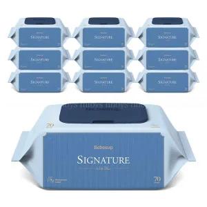 베베숲 시그니처 위드블루 물티슈 70매 캡 75g 70개입 10개