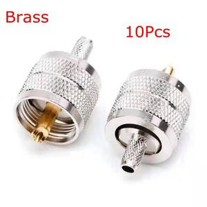 커넥터10Pcs SL16 UHF PL259 남성 커넥터 RF 크림프 RG8X LMR240 CNT240 동축 케이블 점퍼