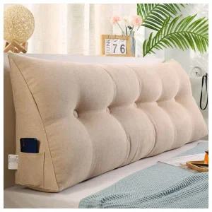 침대 삼각 등받이쿠션 150cm(아이보리)