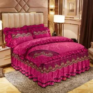 침대 레이스 커버 4종세트 공주풍 이불 120수