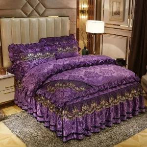 침대 커버 4종세트 공주풍 이불 120수