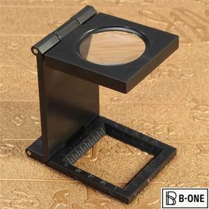 섬유 광학 접이식 확대경 루파 도구용 스케일 포함, 10X 미니 현미경 루페, 28mm