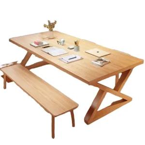 거실공부테이블 중등 공부방 색상 데스크 나무색상 통나무