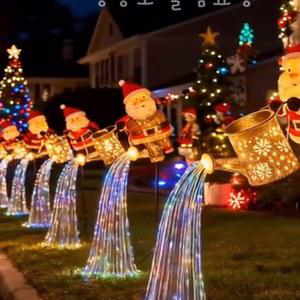 산타주전자조명 물뿌리개조명 크리스마스야외장식램프