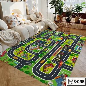 남아 여아용 자동차 놀이매트, 고속도로 도시 교통 테마 러그, 어린이 장난감 놀이방용 미끄럼 방지 키즈