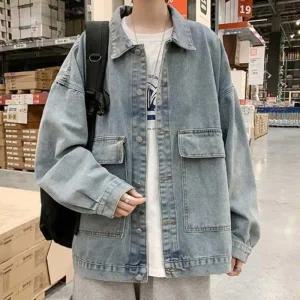 [라일리의류] Rly 남자 친구 데일리 간절기 청 데님 자켓 오버 핏