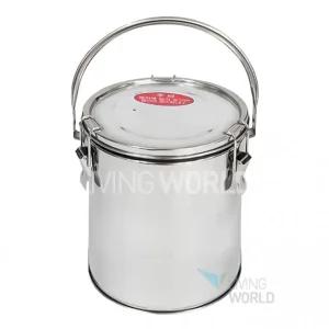 국통 스텐 리빙월드 보온 이중 급식용 들통손잡이 유압식 12호 배달 A형