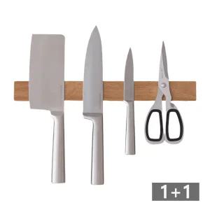 이놀 쉐프마스터 무타공 우드자석 칼걸이 40cm 1+1