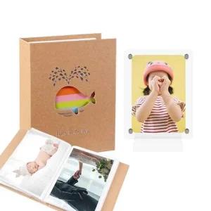 고래 포켓앨범+자석액자 4X6 엽서사이즈 네컷보관 크래프트앨범