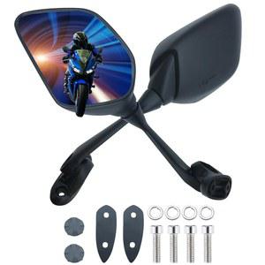오토바이 백미러 - 야마하 YZ-R3 R25 2015-2024 /NMAX 125 NMax 155 2015-2020 2PC 조정 가능(블랙)용 4.3인치 표준 스템
