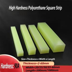 고경도 폴리우레탄 사각 바 플레이트 90A 소가죽 고무 PU 내마모성 탄성