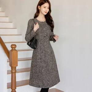 [시크라인] (~XXL까지) 헤이나 시퀸펄 트위드 원피스 겨울 스팽글 하객룩 오피스룩 모임룩 격식룩 연말룩 빅사이즈