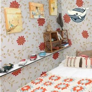 꽃잎 패턴 자가인테리어 벽지 내구성 장미넝쿨 포인트벽지 단열벽지 폼블럭 셀프벽지