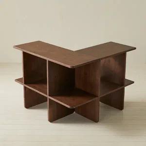 보루네오 엘리브 레온 원목 코너 모듈 책장 코너형 pn856