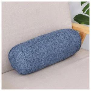 홈스테이 면마 원통 쿠션(15x40cm) (블루)